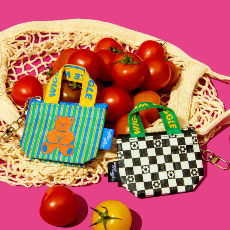 Mini Tarpaulin Bag Keyring - Checkerboard