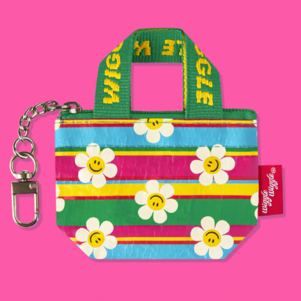 Mini Tarpaulin Bag Keyring - Rainbow Crush Smile