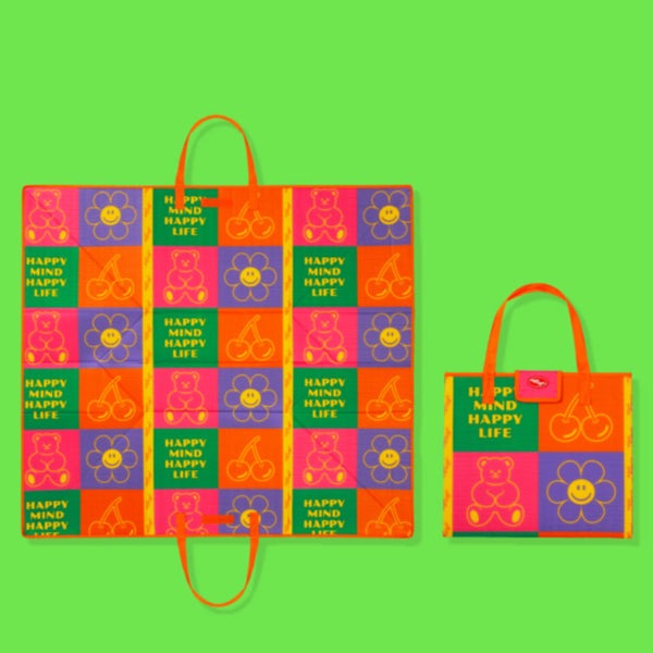 Two Way Picnic Mat - Happy Mind