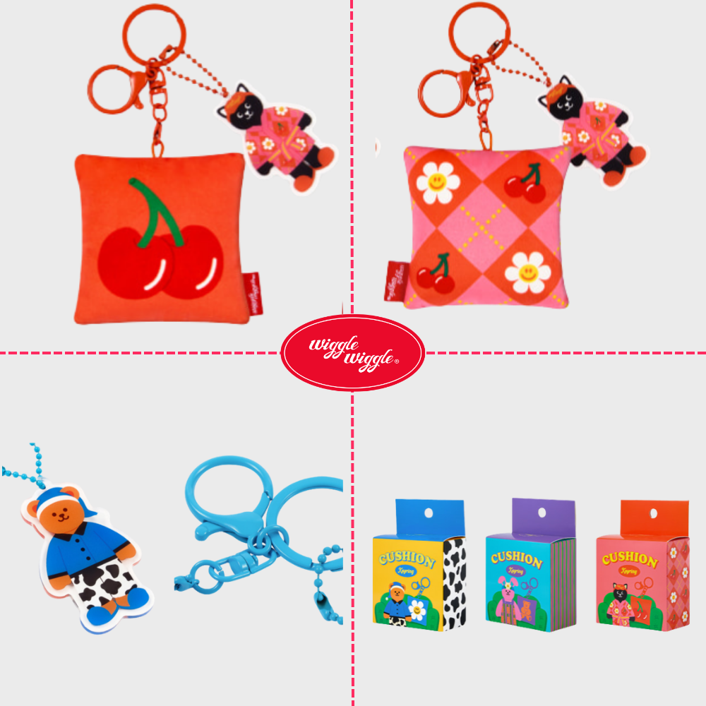 Cushion Keyring - Cherry – Wiggle Wiggle Indonesia