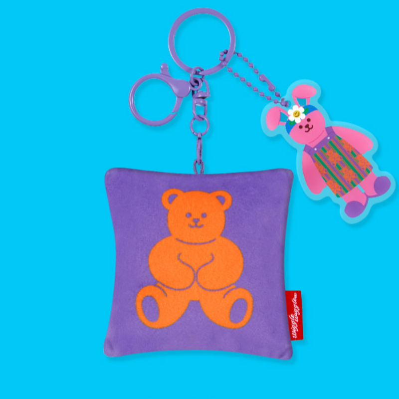 Cushion Keyring - Teddy Bear