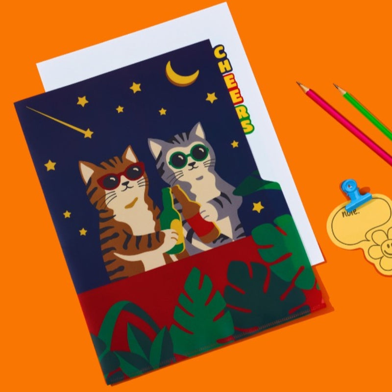 Index File Folder - Drunken Cat