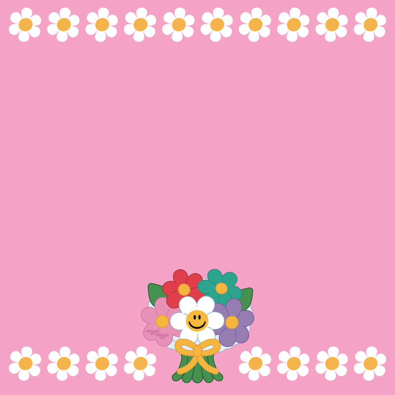 Pink Flower Greeting Card