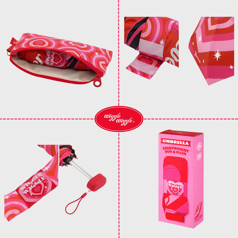 Lightweight Sun & Rain Umbrella - Wiggle Heart