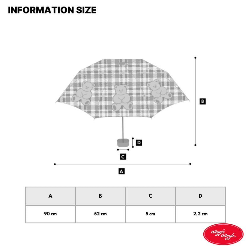 Lightweight Sun & Rain Umbrella - Teddy Bear