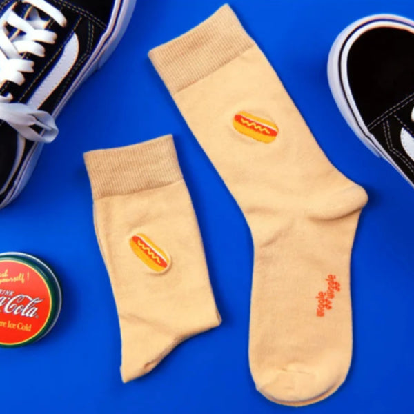 Embroidery Socks - Hotdog